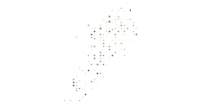 Abstract Flying Dots Build Generative Lebanon Contour Animation