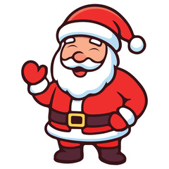 Modern Christmas Santa Claus Illustration