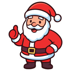 Modern Christmas Santa Claus Illustration