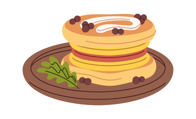 Pancake sweet cake aesthetic served