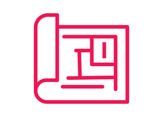 Architectural Blueprint Illustration for Home Design and Planning