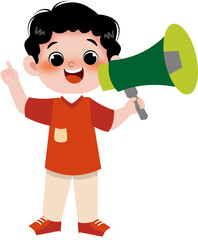 boy with megaphone