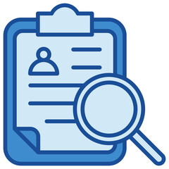 Recruitment Process Blue Icon