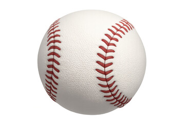 Rotating baseball ball on transparent background, ideal for sports-related projects, websites, and digital designs
