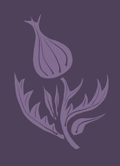 Minimal abstract image for printing. Picture for modern interiors. The picture is painted by hand on a tablet. © neurostructure