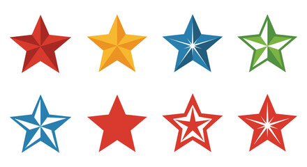 colorful stars arranged neatly in two rows