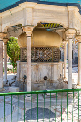 The well where people wash their feet before entering the Al Jazzar Mosque in Acre, Akko's old city on a sunny day.
