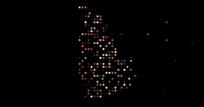 Abstract Orbs Drift Assembling Sri Lankan Generative Silhouette Design