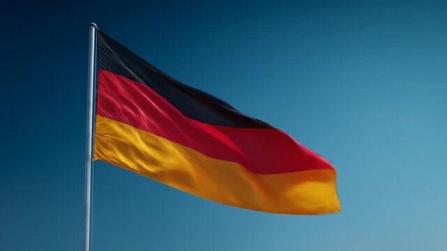german flag on the wind