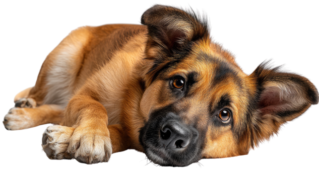 Loyal Canine's Gaze: A charming dog with captivating gaze, portraying comfort, and unwavering loyalty against the backdrop. 