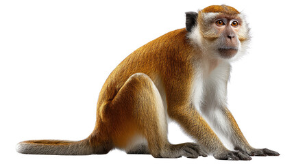 Monkey's Calm Stance: An adult monkey rests peacefully, showcasing the essence of naturalism and serenity, observing the moment of calm