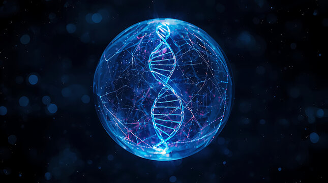 3d rendered illustration of a dna