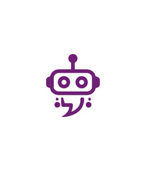 Fototapeta premium Purple robot icon