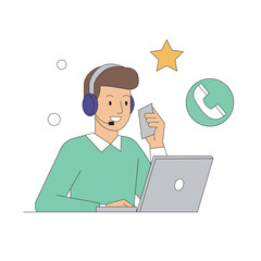 call centre 1 vector design illustration