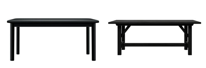  Set of a Table isolated on transparent background.