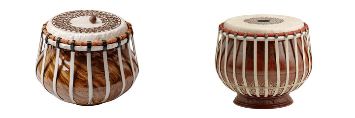  Set of a Tabla isolated on transparent background. 
