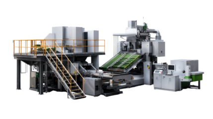 Industrial Automation Marvel: The advanced machinery stands ready, an emblem of modern industry. Meticulously crafted, the heavy-duty equipment exemplifies precision engineering.