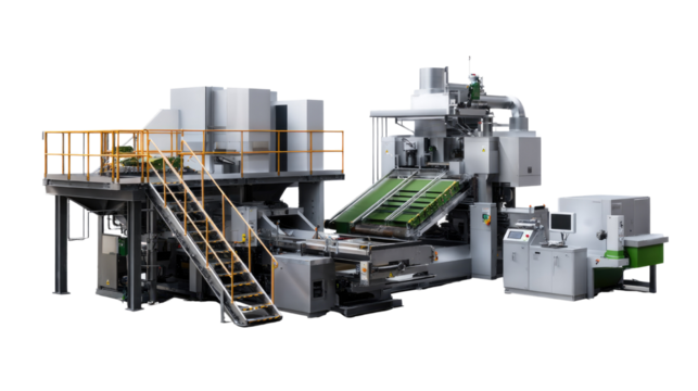 Industrial Automation Marvel: The advanced machinery stands ready, an emblem of modern industry. Meticulously crafted, the heavy-duty equipment exemplifies precision engineering.