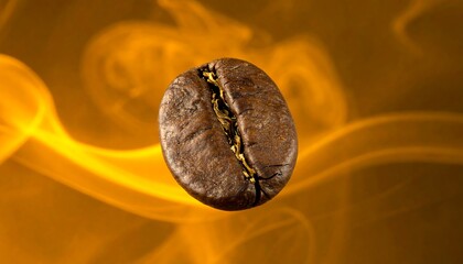 Coffee bean in smoke
