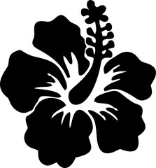 black and white vector illustration of a flower