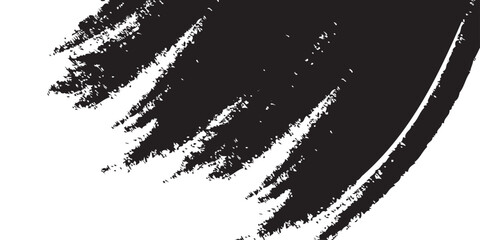 
Minimalist black-and-white abstract stroke, with dense ink coverage on one side transitioning into fragmented textures and scattered specks as it moves outward. The artwork symbolizes fading, erosion