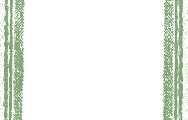 モスグリーンのイカット風サイドラインフレーム