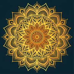 abstract background with golden ornament