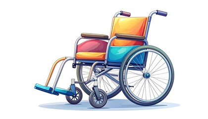 Fototapeta premium Colorful cartoon wheelchair (1)