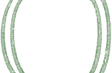 モスグリーンのイカット風Wサイドカーブフレーム　Adobe Illustrator Artwork