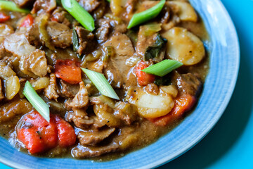 Chinese Style Pork Char Siu In A Hoisin and Ginger Sauce With Vegetables
