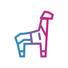 vector illustration of a giraffe