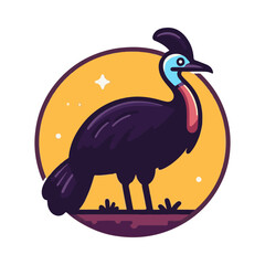 cassowary bird illustration design