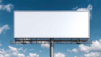 Obraz premium Blank billboard against a partly cloudy sky (8)