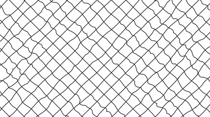 Fototapeta premium Seamless square grid pattern vector with thin hand-drawn crayon lines, white checkered notebook sheet texture background for bullet journals, planners, diaries, and stationery design