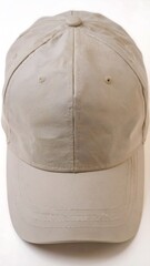 Plain beige baseball cap