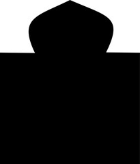 Islamic mosque arch frame silhouette