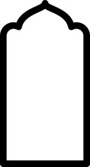 Islamic mosque arch frame silhouette