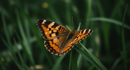 Obraz premium Butterfly on grass