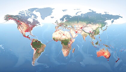 Global network map