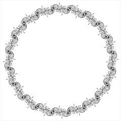 Vintage Ornamental Vector Frame – Elegant Black Vector Border, SVG