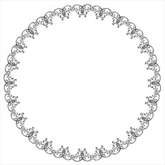 Vintage Ornamental Vector Frame – Elegant Black Vector Border, SVG