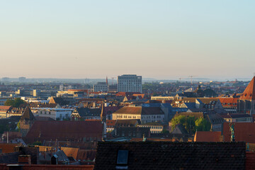 sunset over the city
