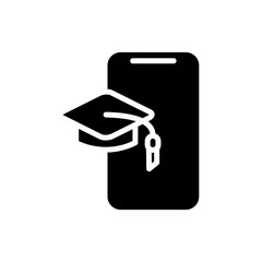 education app glyph icon