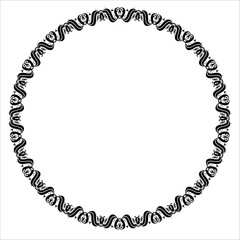 Vintage Ornamental Vector Frame – Elegant Black Vector Border on a white background, eps10