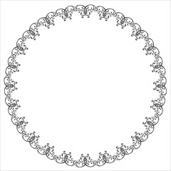 Vintage Ornamental Vector Frame – Elegant Black Vector Border on a white background, eps10