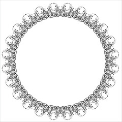 Vintage Ornamental Vector Frame – Elegant Black Vector Border on a white background, eps10