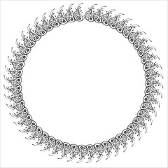 Vintage Ornamental Vector Frame – Elegant Black Vector Border on a white background, eps10