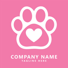 Pet store logo Lovely Pet Logo Template vector Design