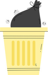 a trash can