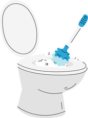 Scrub the toilet bowl